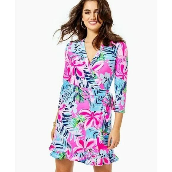 Lilly Pulitzer Pants - Lilly Pulitzer Jessalynne Romper Cockatoo Pink Pretty in Pink LG